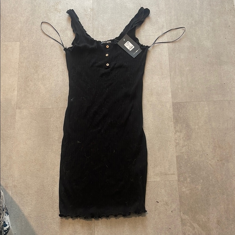 Fashion Nova Black Sleeveless Bodycon Mini Dress